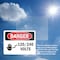 Signmission 120 240 Volts Danger Sign, Vinyl Decal, 7in W x 5in L, 2PK OS-2PACK-DS-D-57-L-1005 - alternate 5